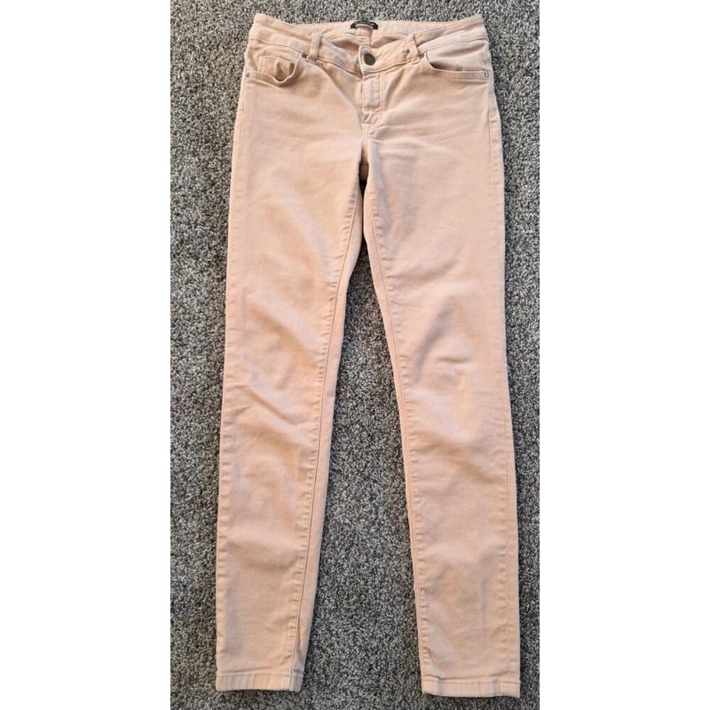 Massimo Dutti Tailored Cotton Chino Trousers Camel Khaki Tan Size 36 US 4